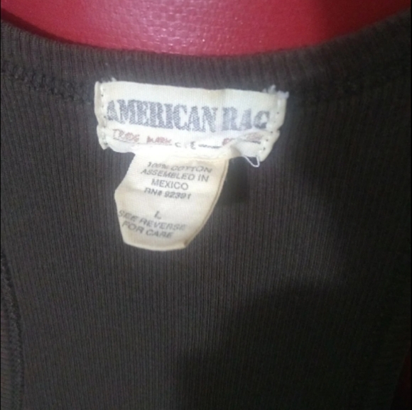 AMERICAN RAG RACERBACK MICRO RIBBED TANK TOP - Picture 4 of 4